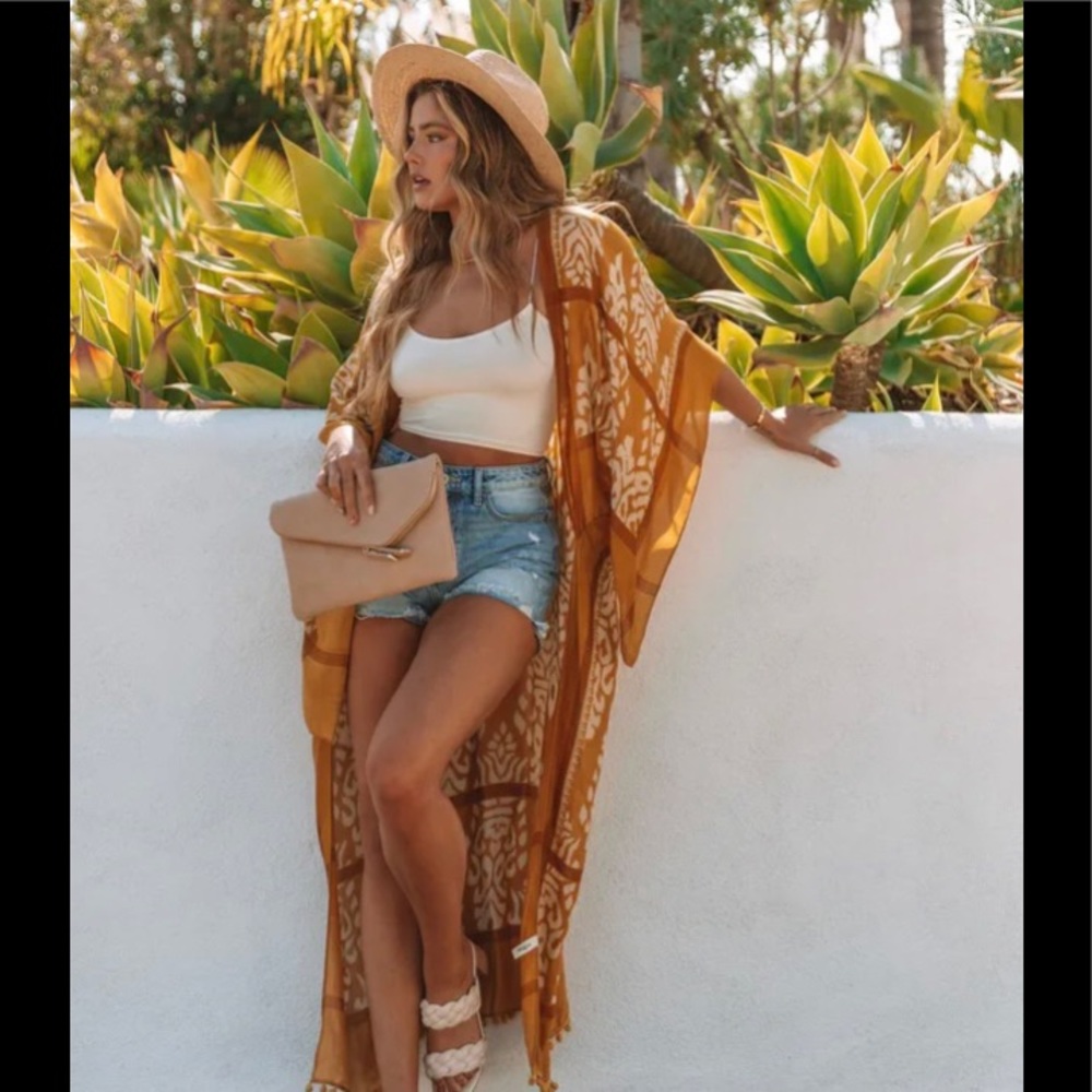Mustard Duster Kimono